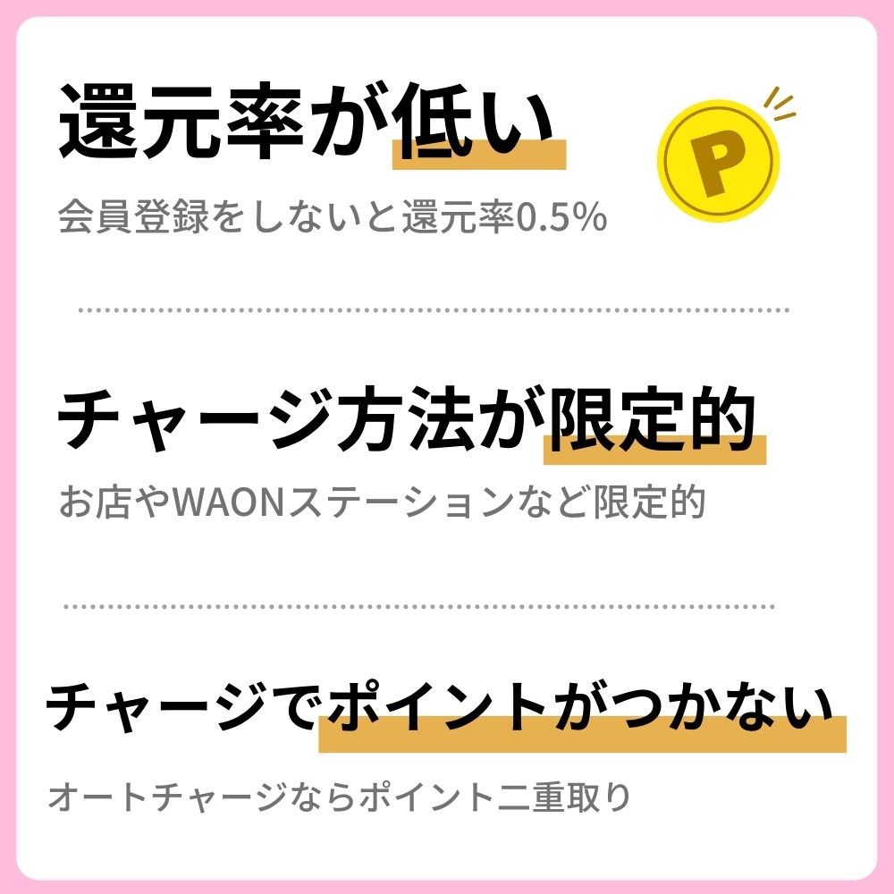 WAONカードはおすすめできない理由｜300円の発行手数料以外にも理由が！